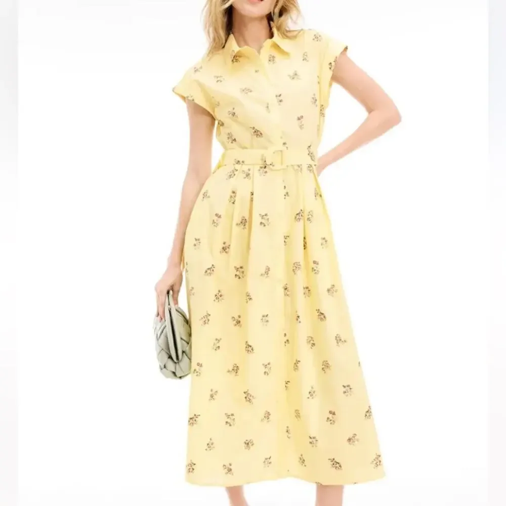 Adam Lippes Belted Poplin Shirt Dress Size 0 - Picture 1 of 8